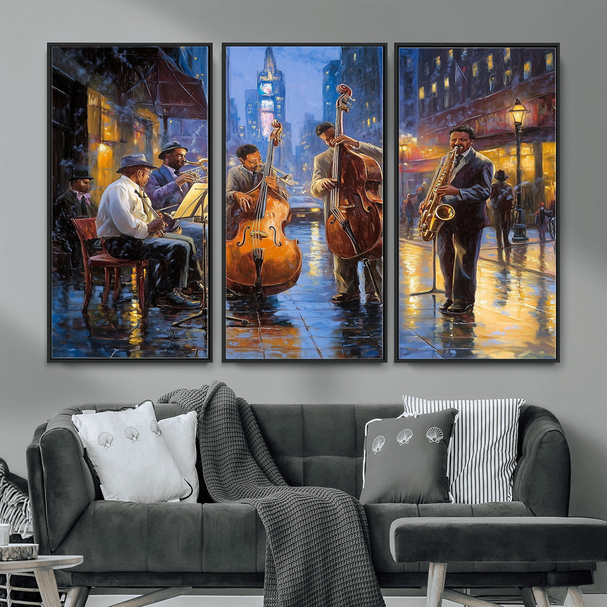Colorful Jazz Wall Art - African American Music Canvas Print