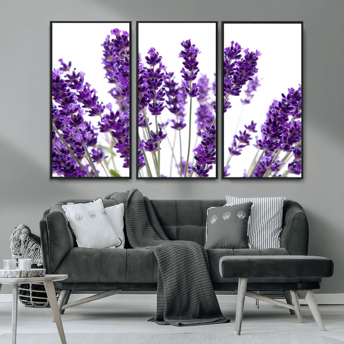 Lavender Flower Wall Art Canvas Print