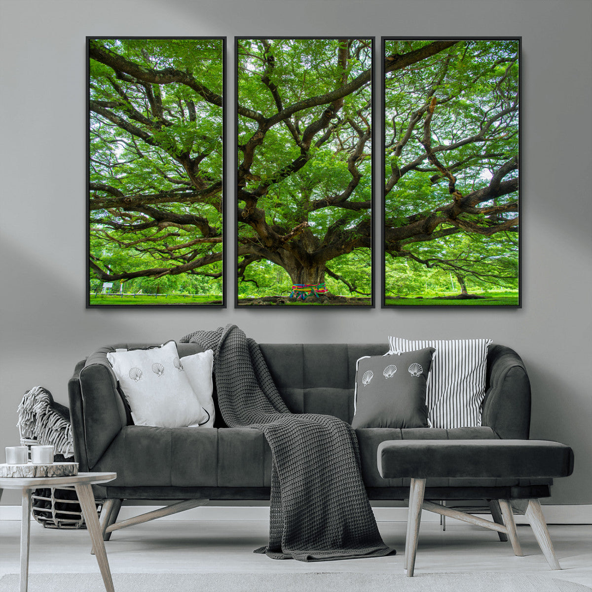 Angel Oak Tree Wall Art Canvas Print – Framed Majestic