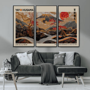 Modern Japanese Wall Art Canvas Print – Framed Abstract