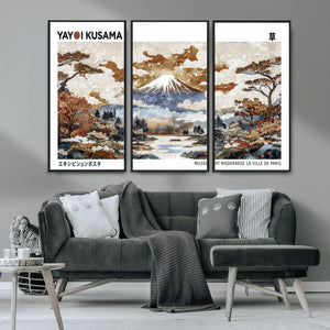Modern Japanese Wall Art Canvas Print – Framed Abstract