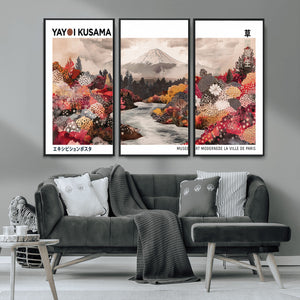 Modern Japanese Wall Art Canvas Print – Framed Abstract