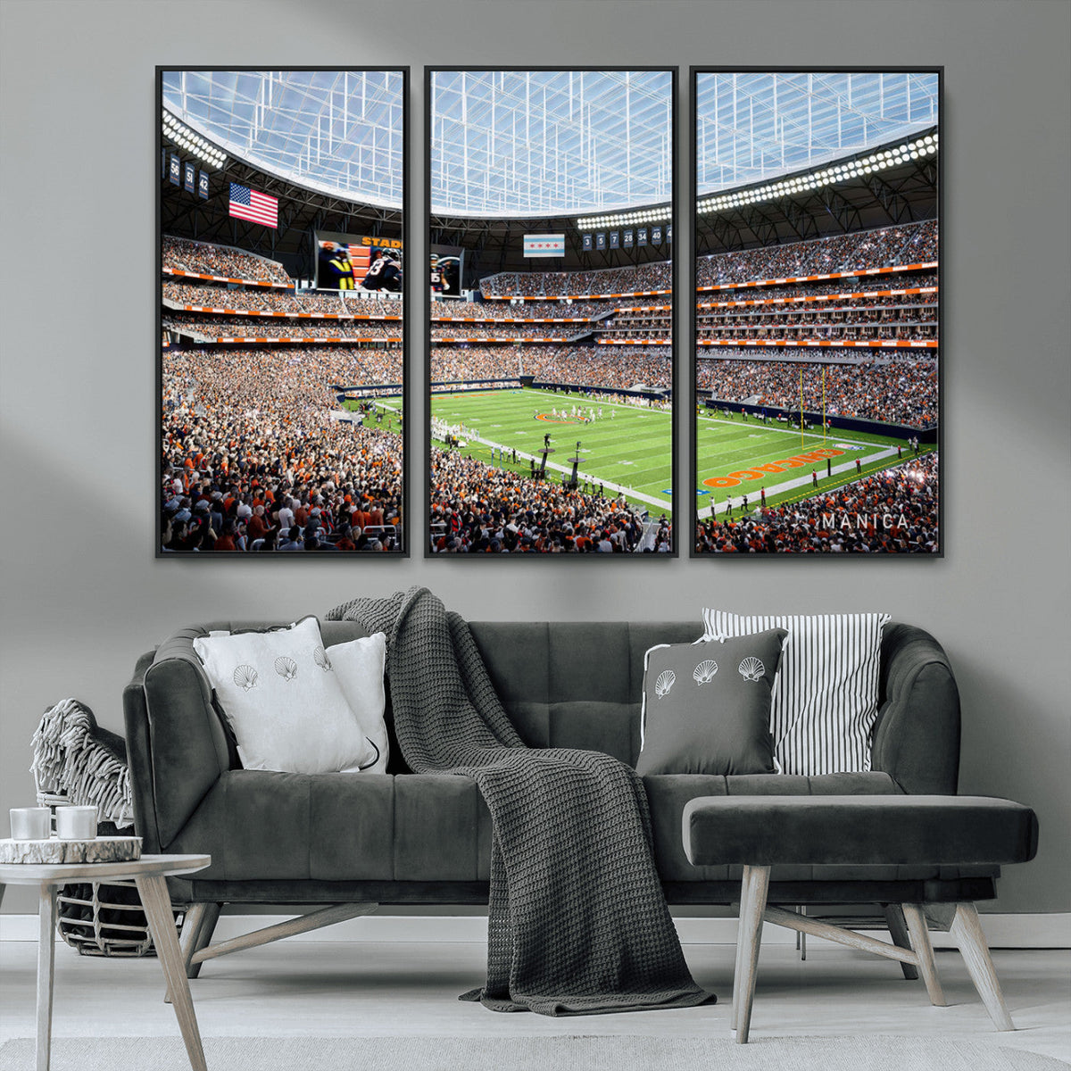Chicago Bears Soldiers Field Wall Art Canvas Print – Framed