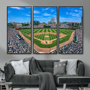 Wrigley Field Baseball Stadium Canvas Wall Art – Packed
