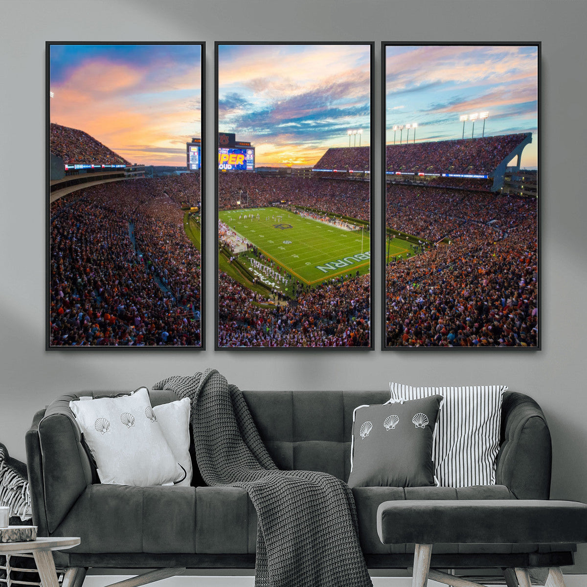 Jordan-Hare Stadium Wall Art Canvas Print, Football Stadium