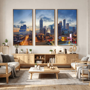Atlanta Skyline Wall Art Canvas Print, Atlanta Downtown