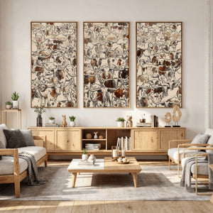 Abstract Longhorn Wall Art Canvas Print - Farm Animal