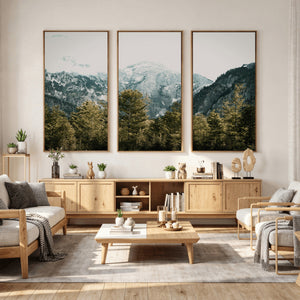 Mountain Forest Wall Art Canvas Print, Alpine Landscape