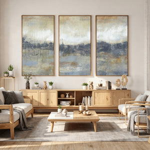 Abstract Neutral Landscape Painting Wall Art
