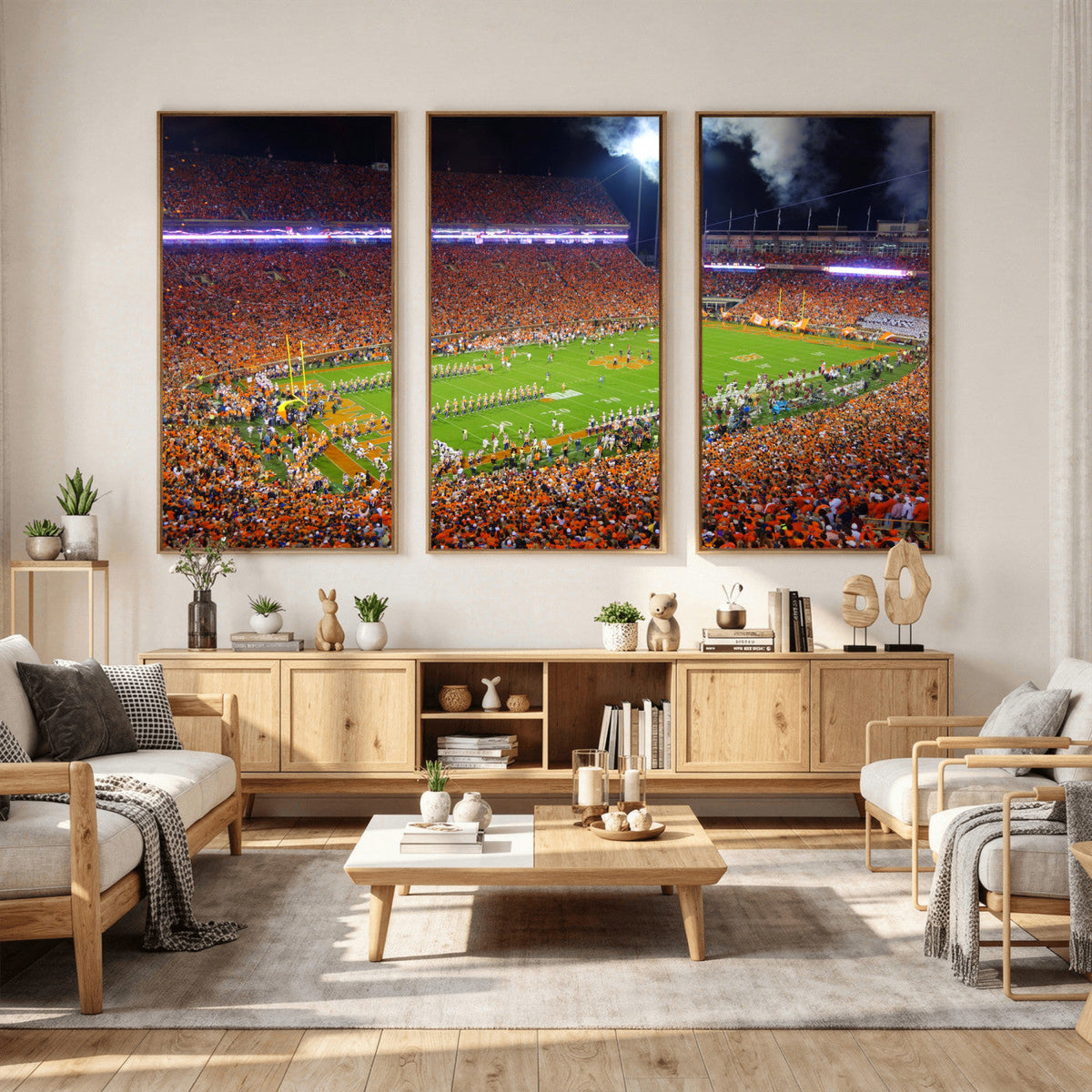 Clemson Football Stadium Wall Art Canvas Print, College