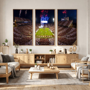 Oklahoma Memorial Stadium Wall Art Canvas Print – Oklahoma