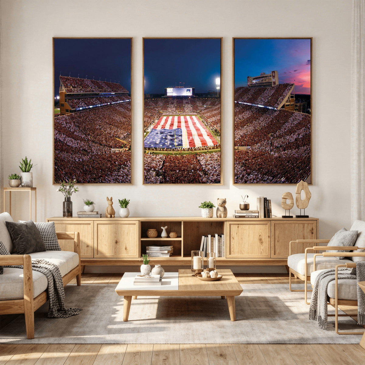 Oklahoma Memorial Stadium Wall Art Canvas Print – Oklahoma