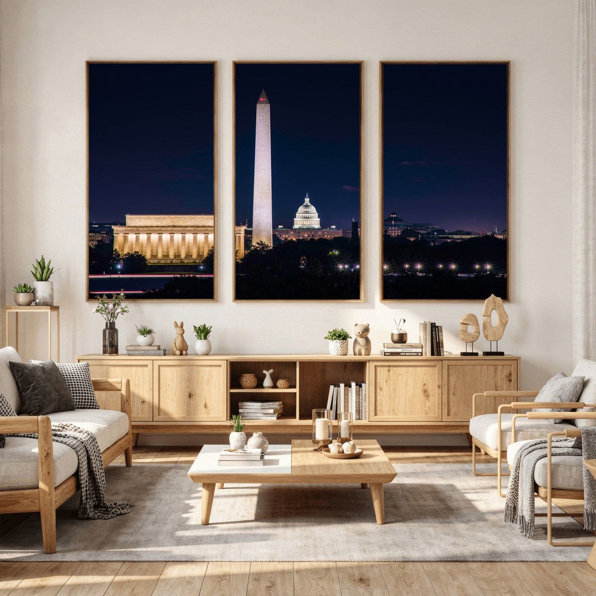 Washington White House Skyline Wall Art Canvas Print –
