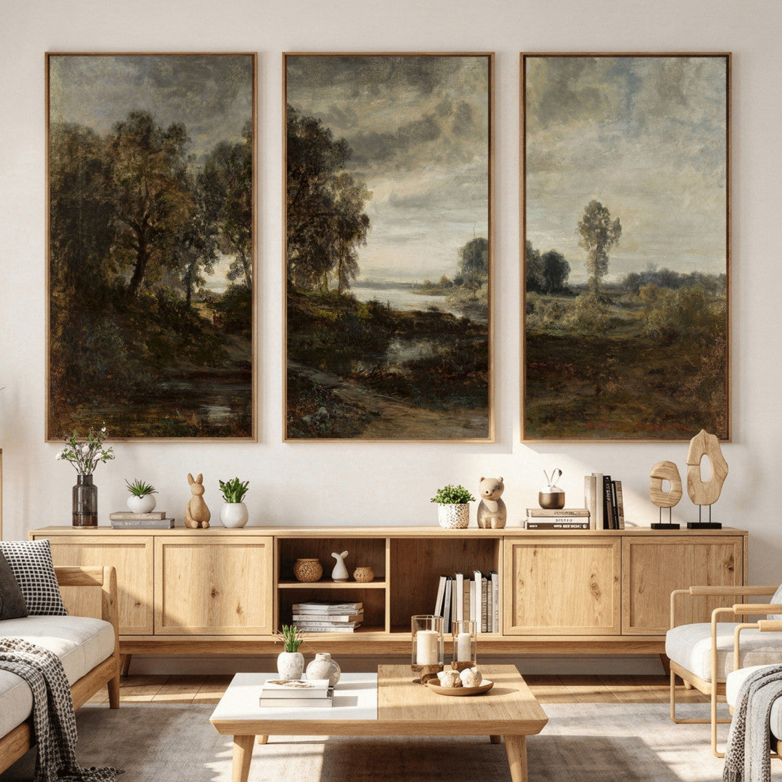 Adolf Dressler Landscape of the Oder River Wall Art Canvas