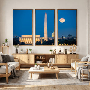 Washington DC Skyline Wall Art Canvas Print – Lincoln