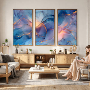 Colorful Abstract Canvas Wall Art Print, Vibrant Popup Color Art Print