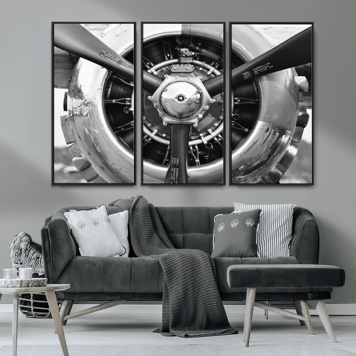 Vintage Airplane Wall Art Canvas Print