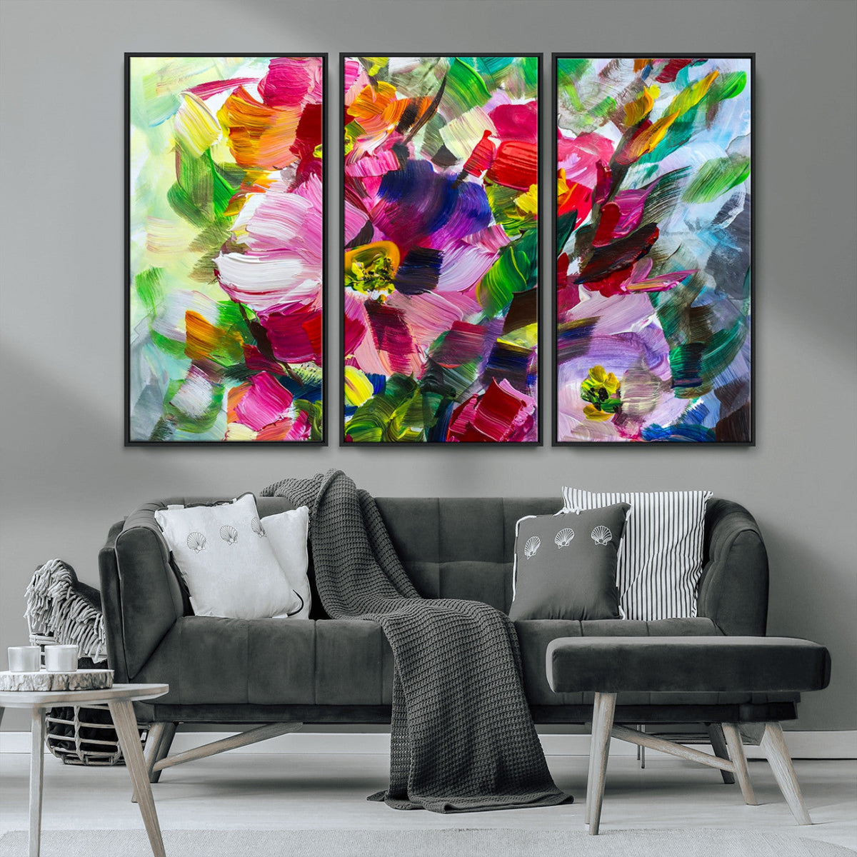 Oil Flower Abstract Canvas Print