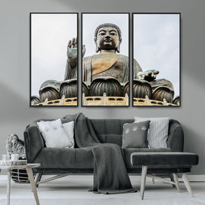 Buddha Statue Wall Art Canvas Print