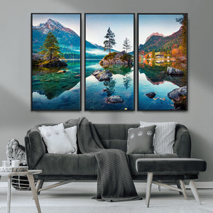 Crystal Clear Lake Wall Art | Mountains Wall Art Canvas | 3