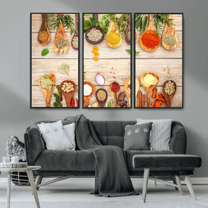 Kitchen Spice on the Table Wall Art, Kitchen Spice Wall Art