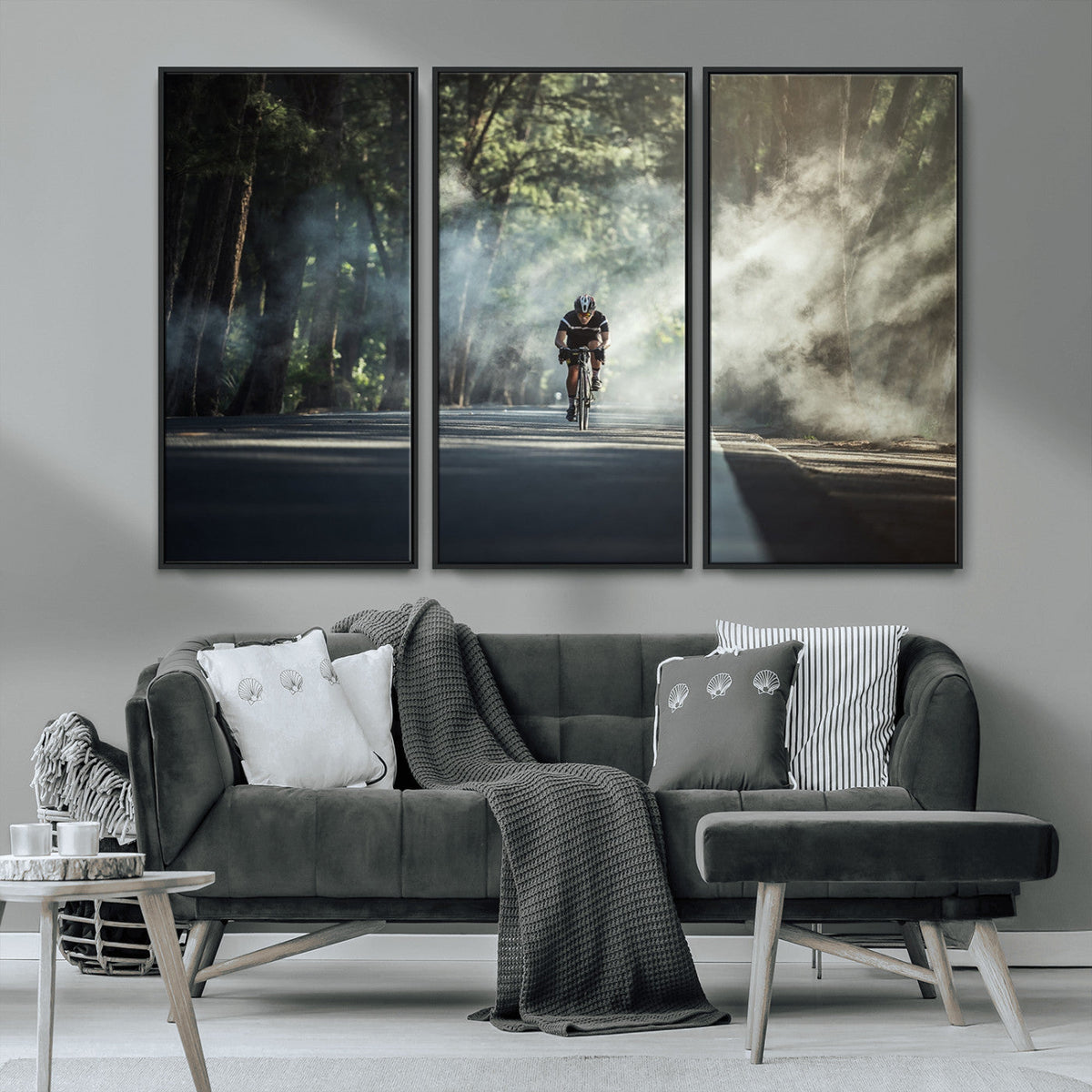 Cycling Road Bike in the Morning, Cycling Road Bike Canvas
