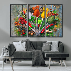 Spoonful of Spices Cooking Wall Art Canvas Print - Vibrant