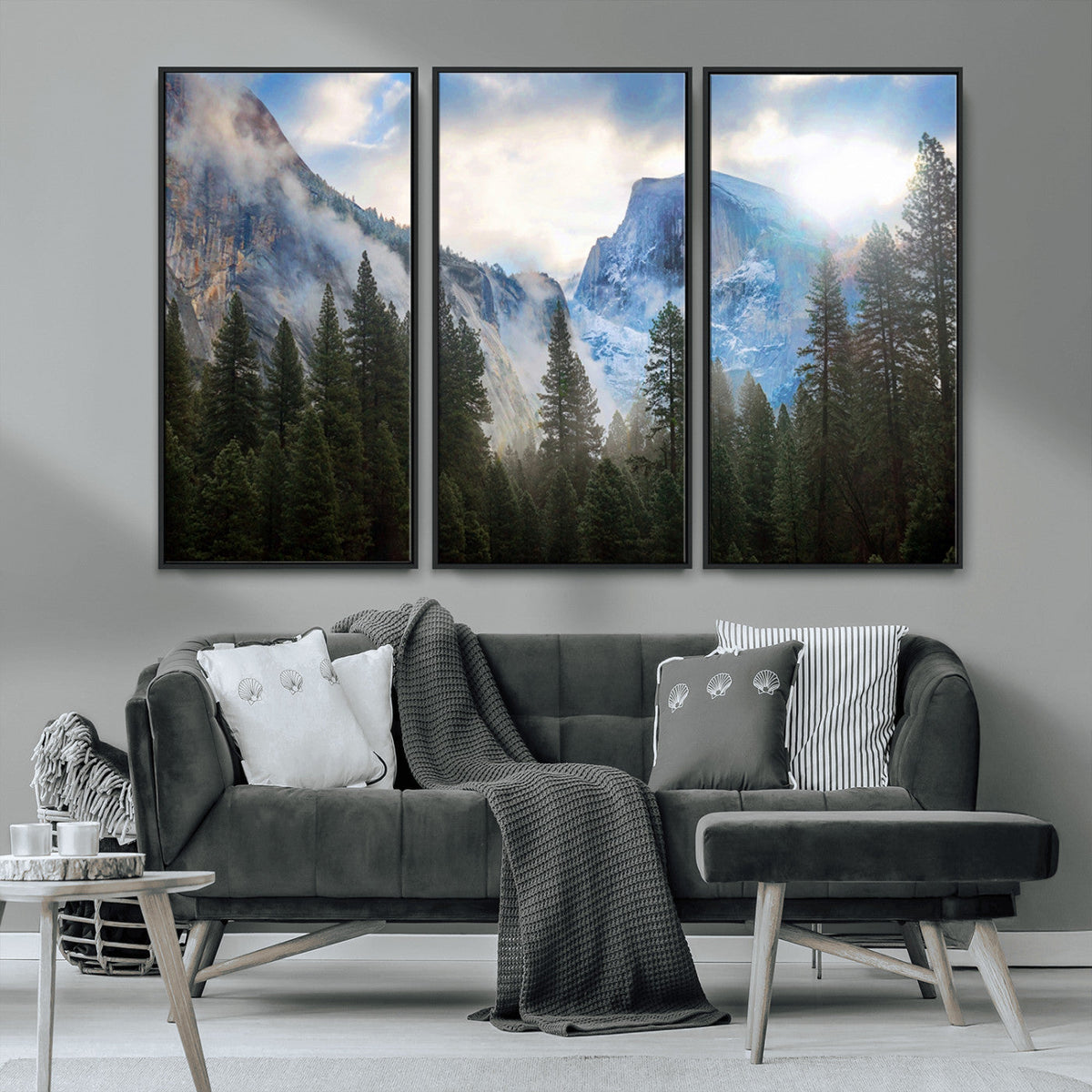 Half Dome Yosemite Calinia Wall Art Canvas Print El Capitan