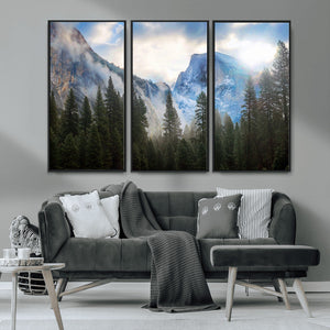 Half Dome Yosemite Calinia Wall Art Canvas Print El Capitan