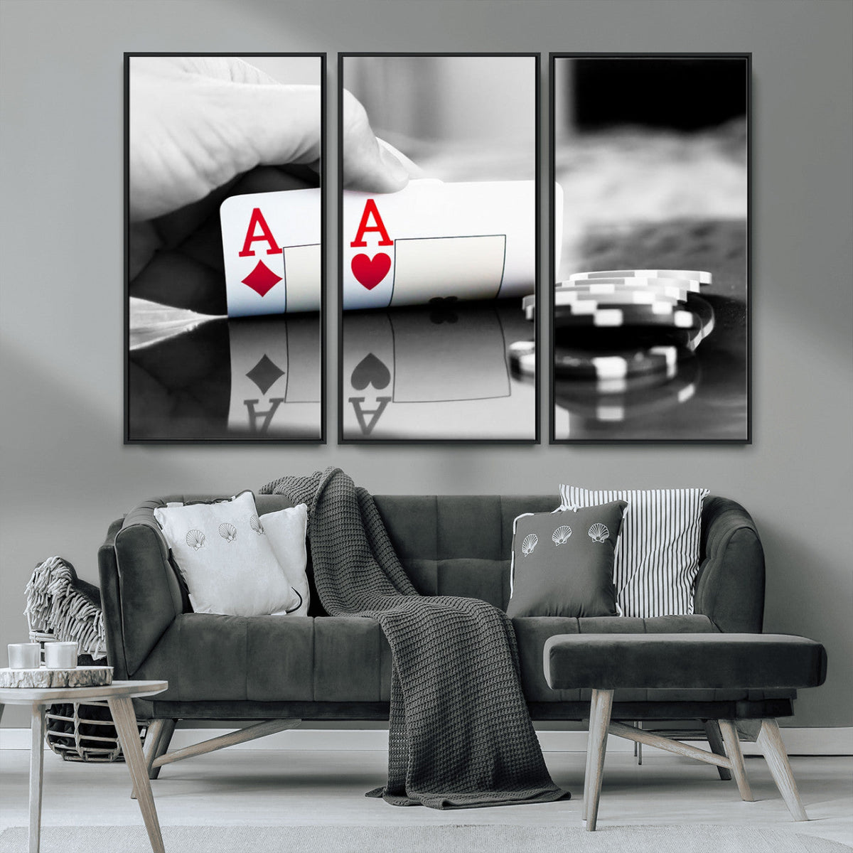 Aces Poker Art Poker Game Wall Art Canvas Print