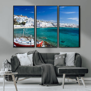 Santorini Wall Art Canvas Print