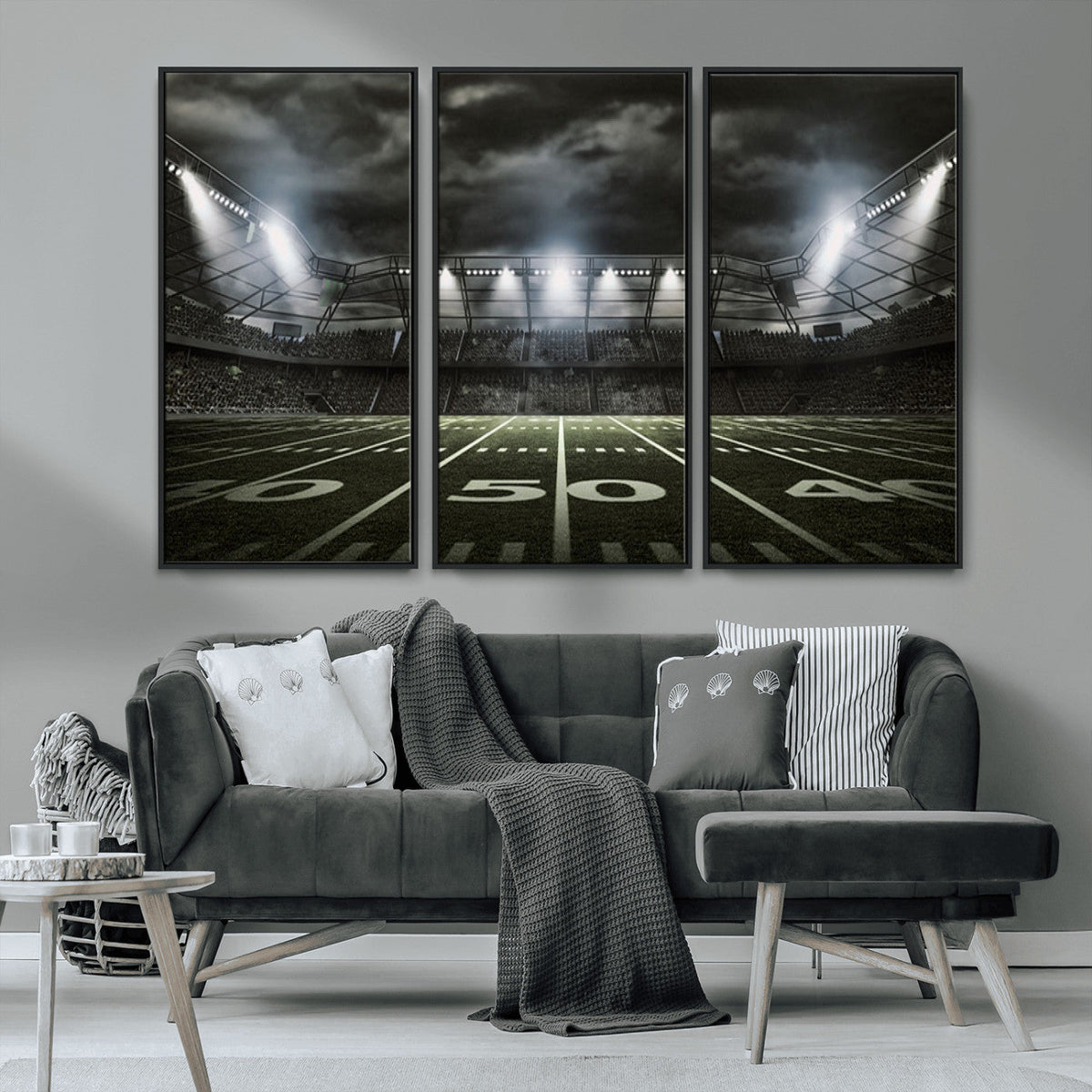 American Football Stadium Wall Art Canvas Print, Stadium