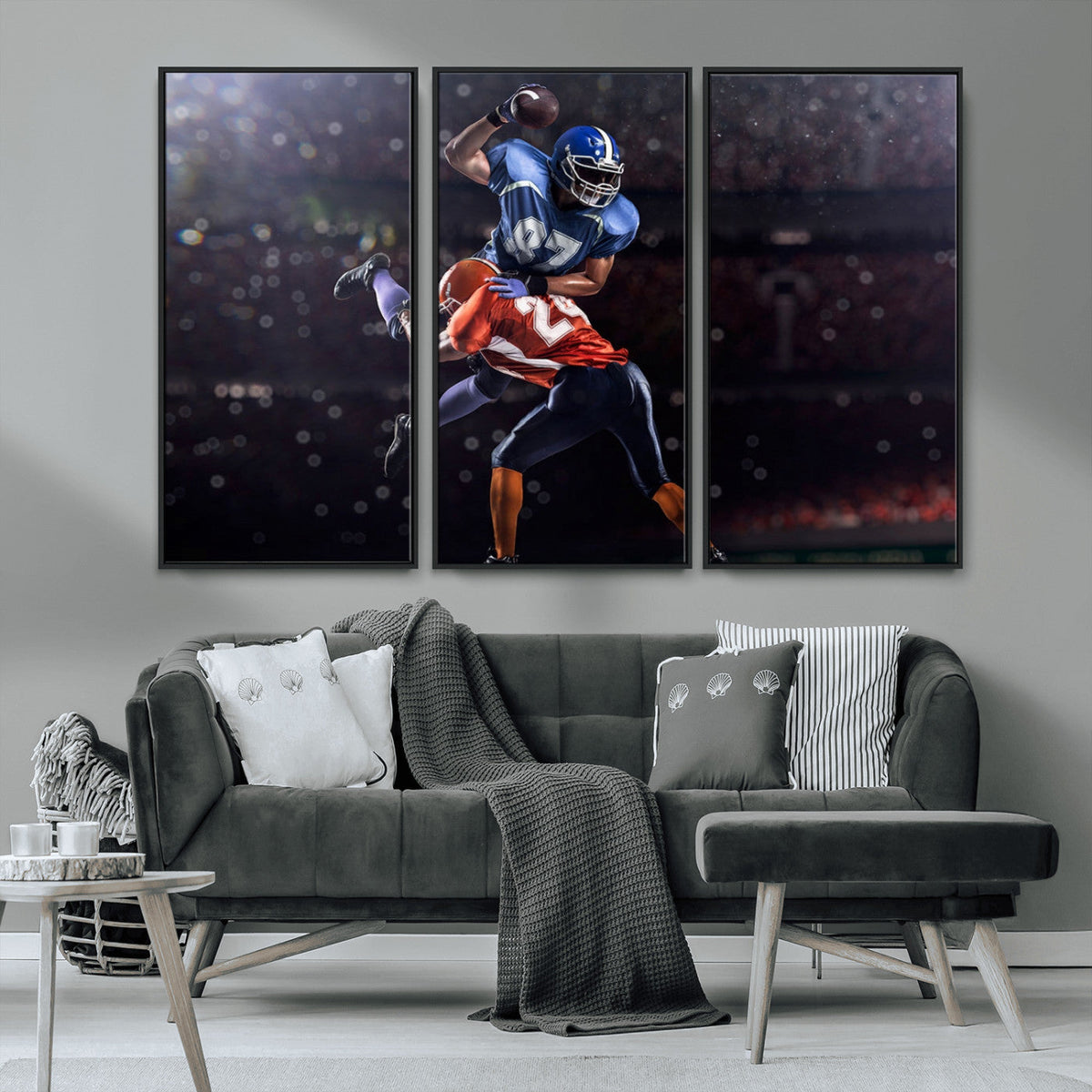 American Football Wall Art Canvas Print, Stadium Sport Wall