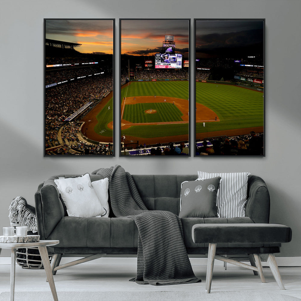 Colorado Rockies Coors Field Wall Art Canvas Print - MLB