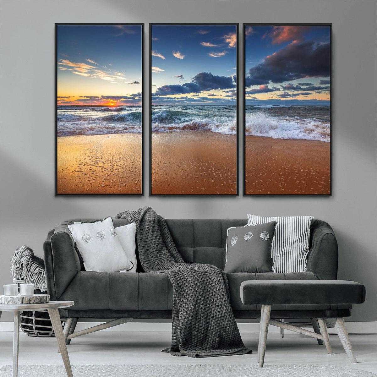 Beach Canvas Wall Art - Coastal Seascape Print for Living