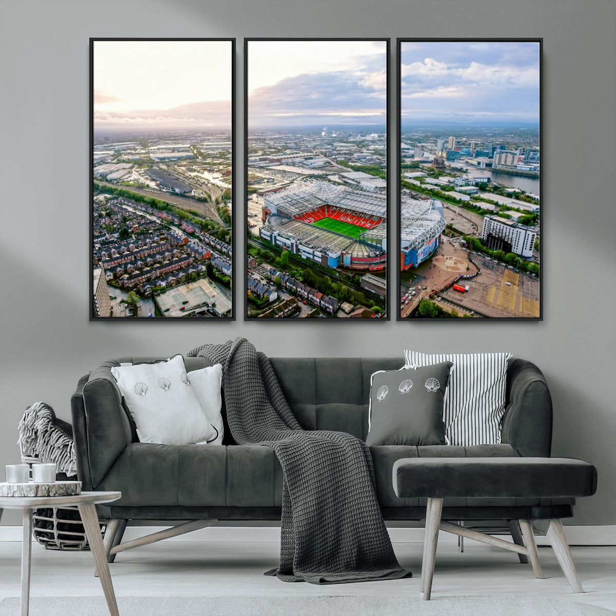 Old Trafford Manchester United Stadium Wall Art Canvas Print