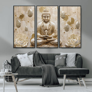 Serene Buddha Wall Art | Yoga Room Decor and Meditation Wall