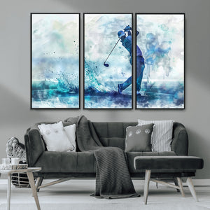 Golf Swing Wall Art Canvas Print - Sports-Inspired
