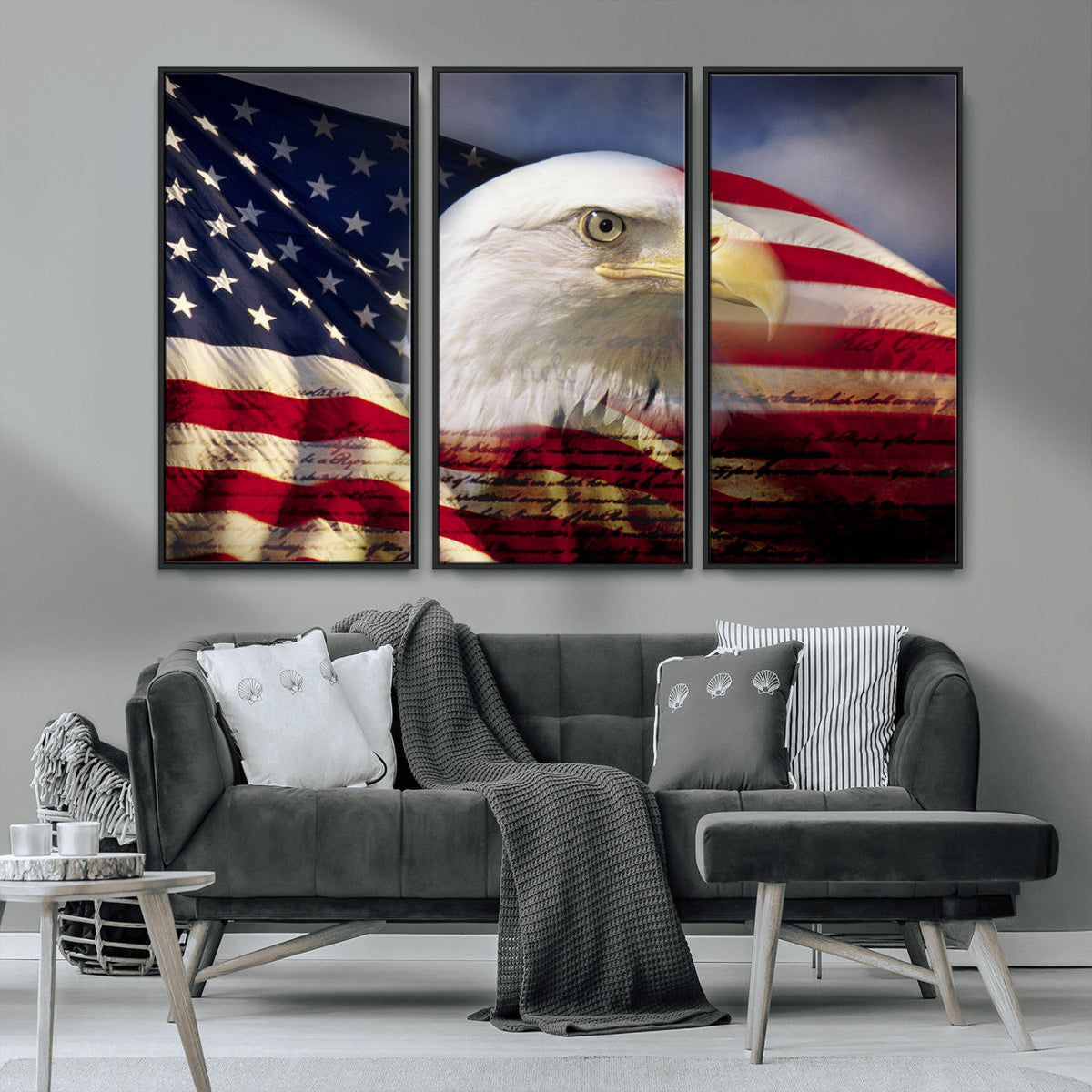 American Flag Eagle Symbol Wall Art, American Flag Eagle