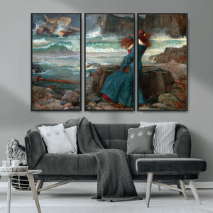 Miranda by the Shore Wall Art Canvas Print – Tempest Scene