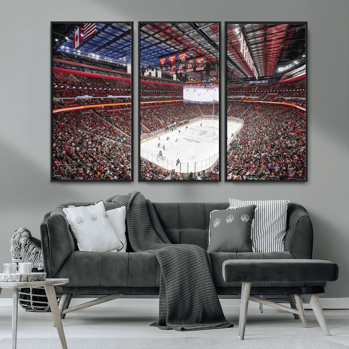 Barton Malow Little Caesars Arena Detroit Wall Art Canvas
