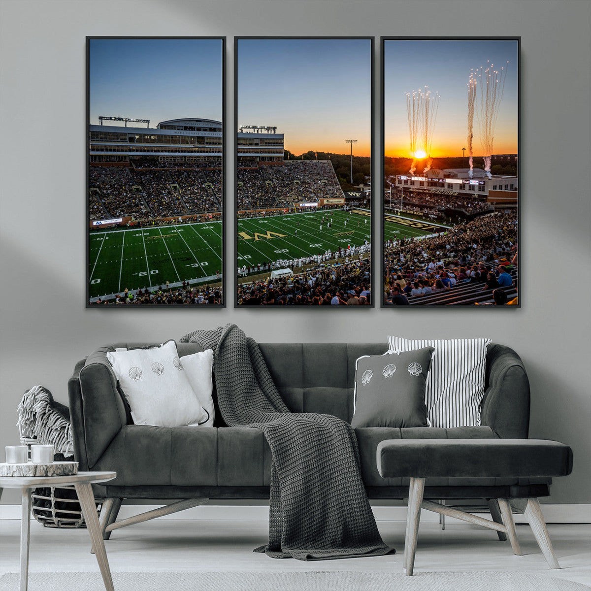 Demon Deacons Football Team Print Canvas- Winston-Salem
