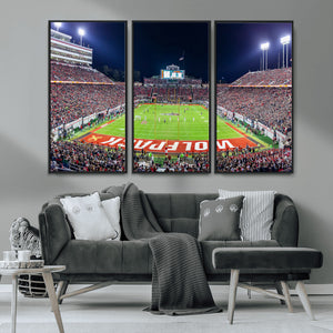 Wolfpack Football Team Print - Raleigh Carter-Finley Stadium