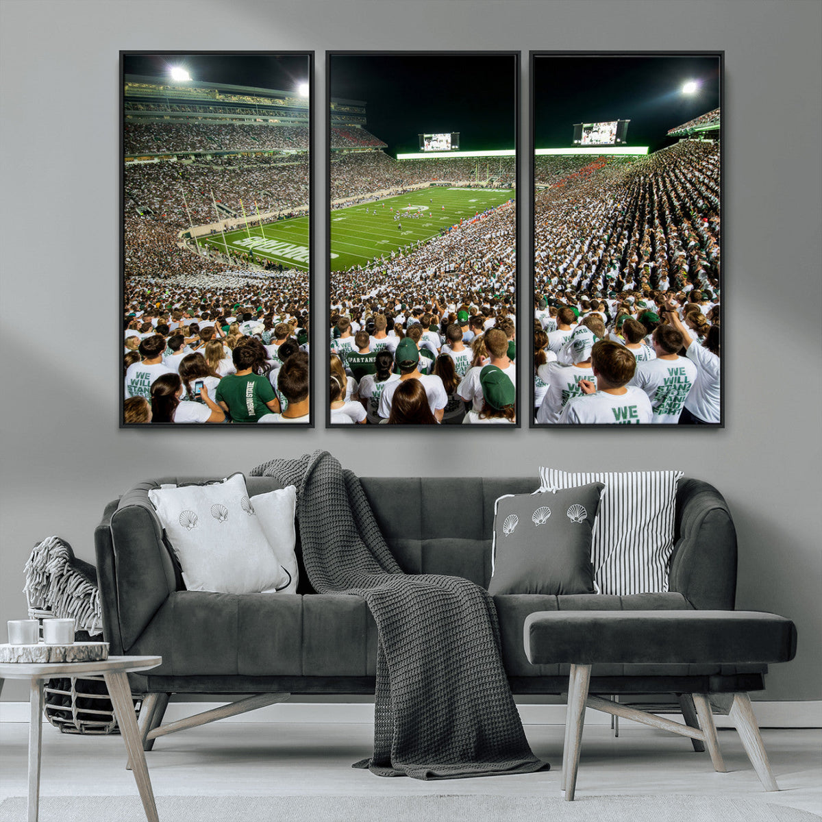 Michigan State Spartans Football Canvas Print - East Lansing
