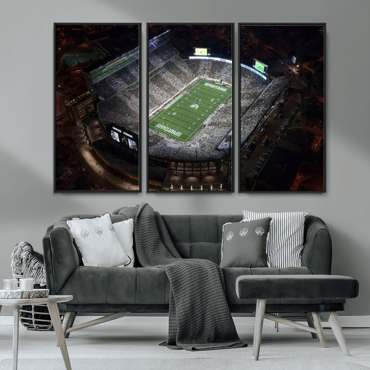 Michigan State Spartans Football Team Print - East Lansing