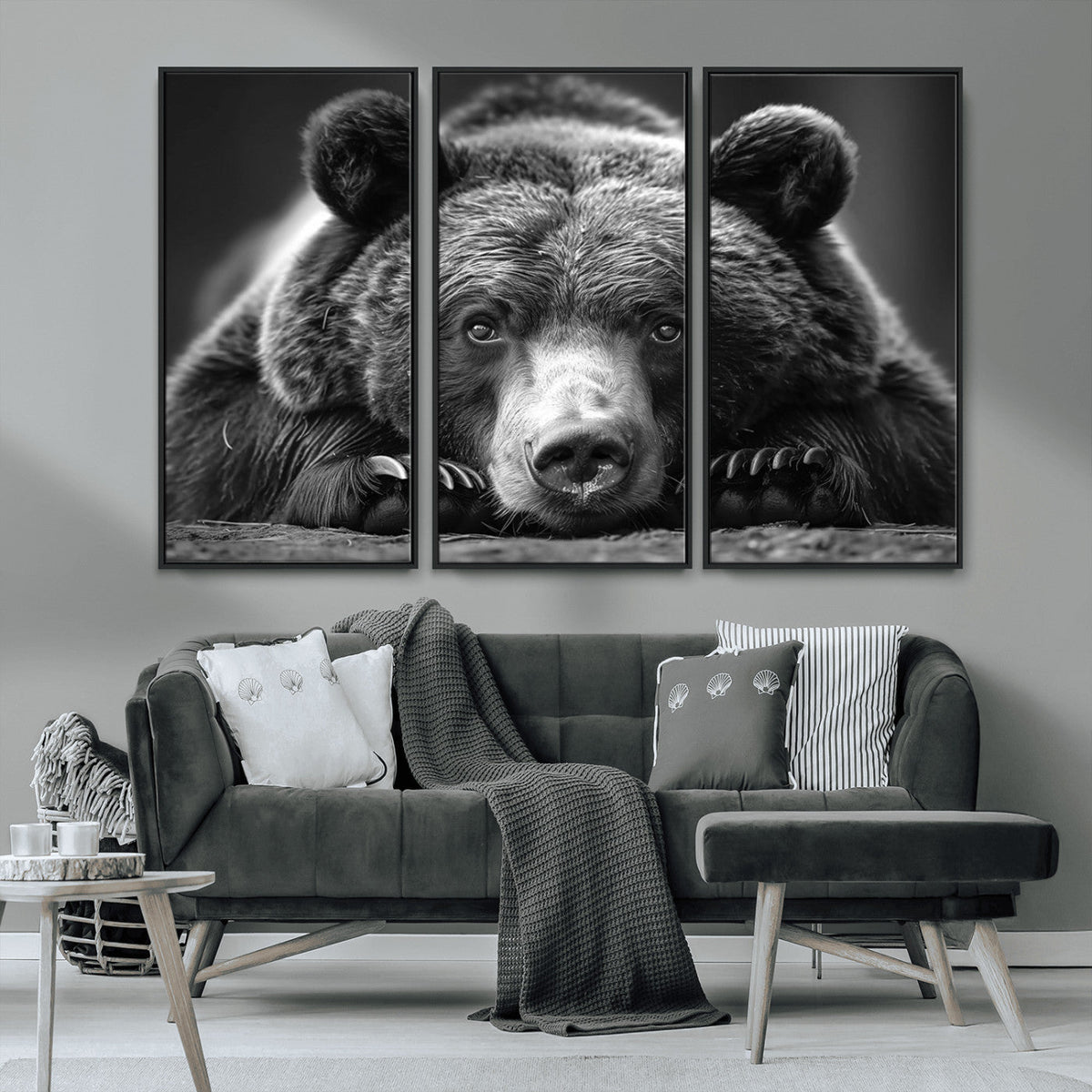Resting Grizzly 399 Bear Canvas Print | Ready to Hang Wall