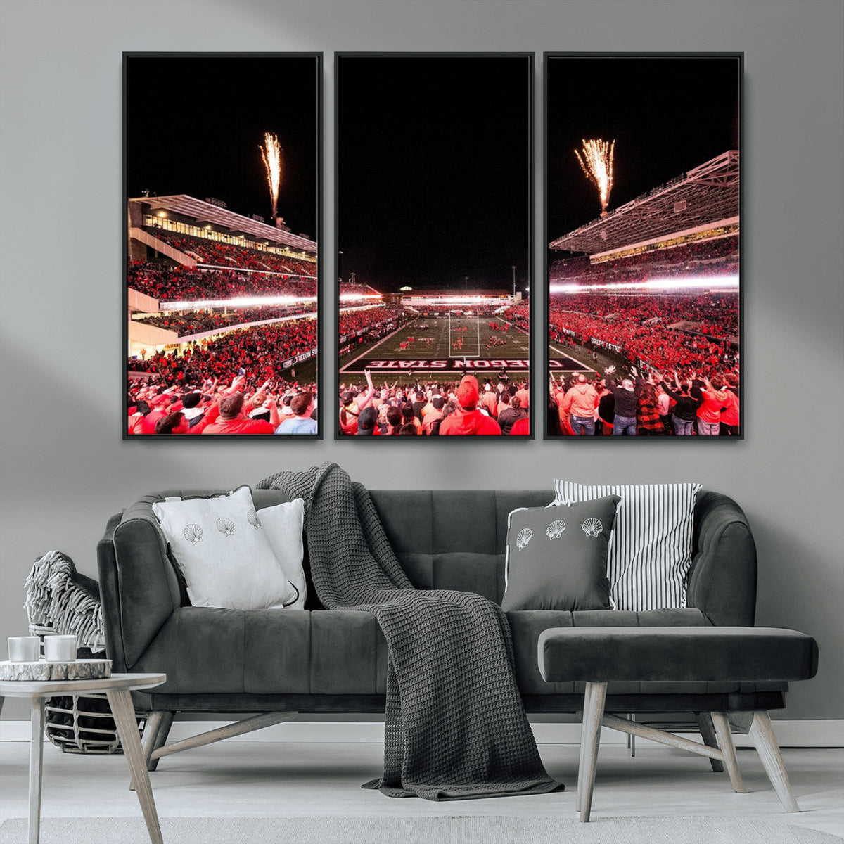 Oregon State Beavers Football Team Print - Corvallis Reser