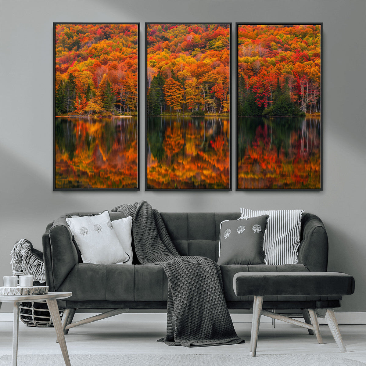 Fall Foliage Wall Art - Autumn Reflection Canvas Print,