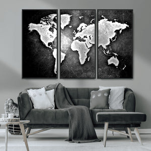 World Map Wall Art Canvas Print – Framed Wall Art for