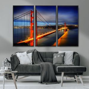 Large Wall Art San Francisco Canvas Print - Wonderful Golden